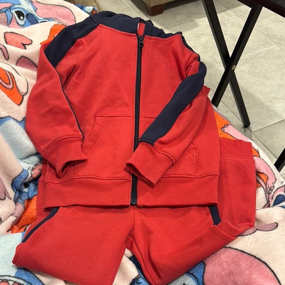 Red and Navy Tracksuit Set - Picture 1 of 4